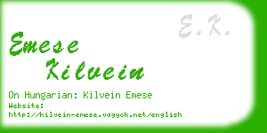 emese kilvein business card